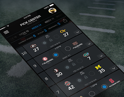 College Football Pick Em' App