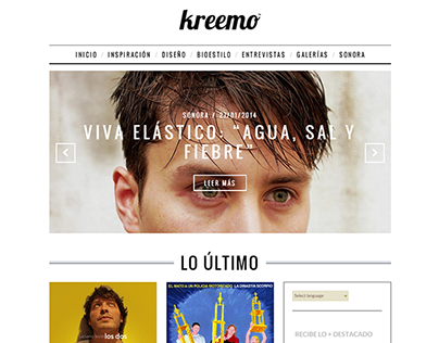 Web Design for the spanish site Kreemo