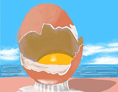 Egg on the beach