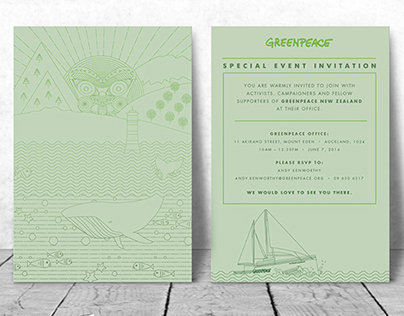 Invitation Design – Greenpeace New Zealand