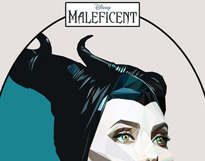 Maleficent Low Poly Portrait