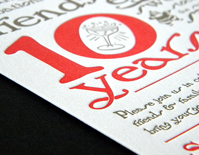 Letterpress holiday invitation :: personal project