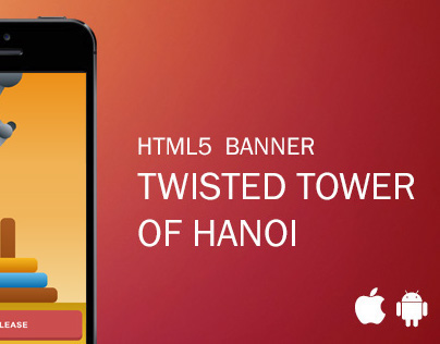 HTML 5 Rich Media Banner Twisted Tower of Hanoi 