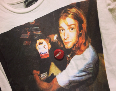 CHIMAY pinz × Kurt Cobain Tee shirts.