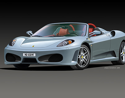 Ferrari F430, digital illustration (2005)