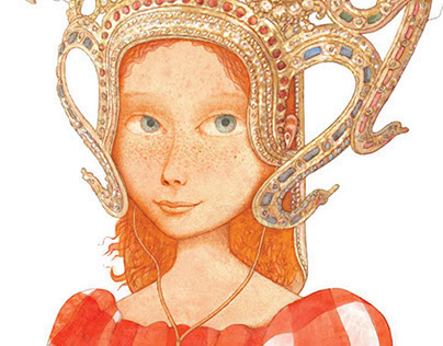 Girl with red hair character.