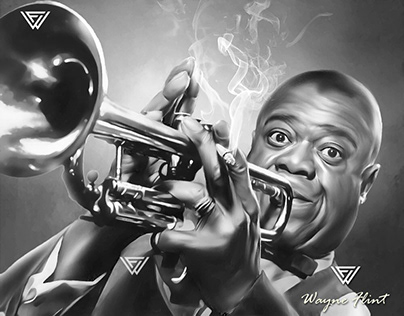 Louis Armstrong by Wayne Flint