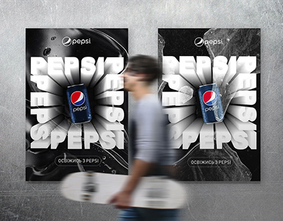 Pepsi banners illustration/typography/poster
