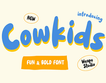 Cowkids – Fun and Bold Font