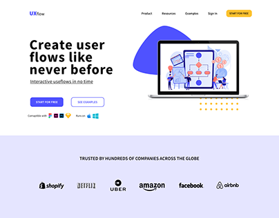 UXflow Homepage design