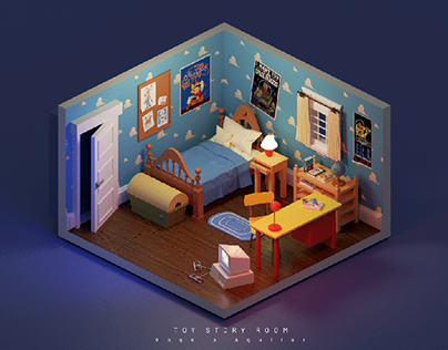 Toy Story Isometric Room 3D
