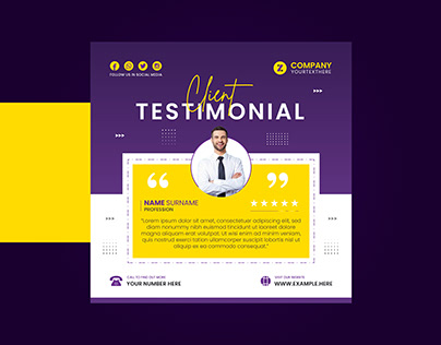 Project thumbnail - Customer Review Client Testimonial Design Template