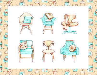 MidCentury Chairs - Print/Pattern 