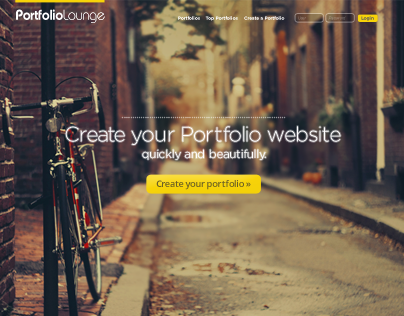 Portfolio Lounge - Home Page Redesign