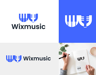 Wix Music Logo Design | W+Music Concept