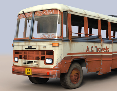 Tata 1510 transport bus (3d Model and Texture)