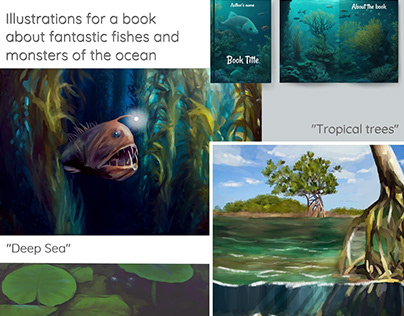 Illustrations for a book about Fantastic Fishes