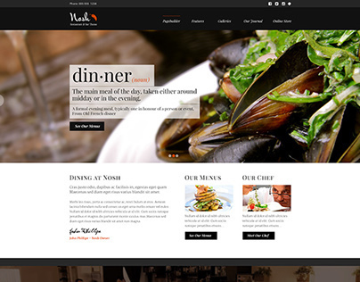  Nosh - Restaurant and Bar WordPress Theme