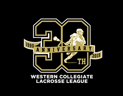 Western Collegiate Lacrosse League Anniversary Logo