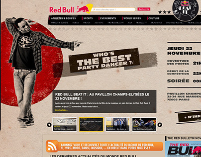 Red Bull - Home page takeovers