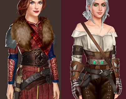 Cerys and Ciri (Pixelberry Choices Assets Concept)