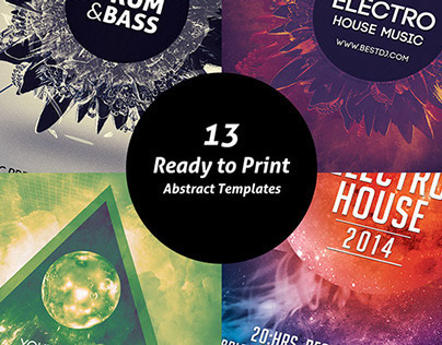 13 Ready to Print Abstract Templates
