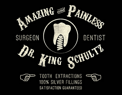Amazing and Painless Dr. King Schultz T-shirt design