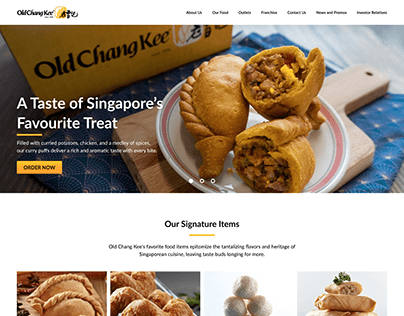 Old Chang Kee Website Re-design