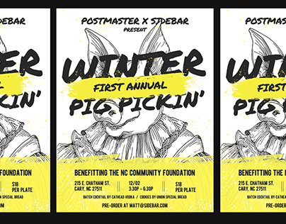 Winter Pig Pickin’ Event Poster