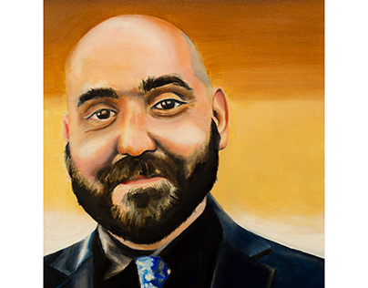 A portrait of Akram Al-Ziab