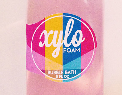 Xylofoam Bubble Bath Label Design