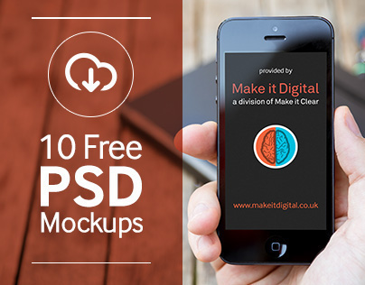 10 Free iPhone 5 PSD Mockups