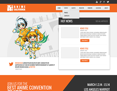 Anime Website Design