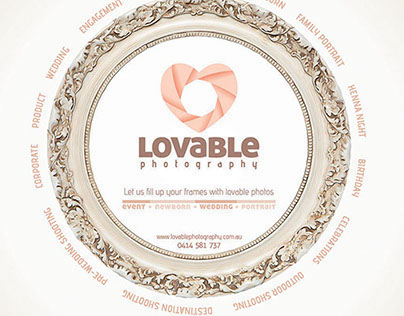 Lovable Photography Logo & Poster design
