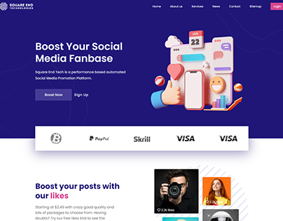 Squareend - A social media promotion platform