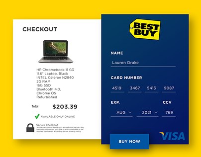 DailyUI Challenge Day 2 - Credit Card Checkout