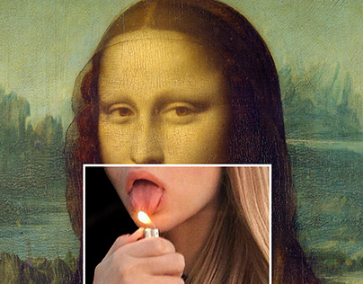 Mona Lisa on fire