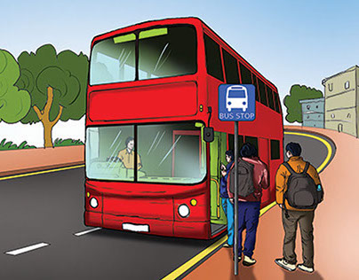 Illustration for road safety