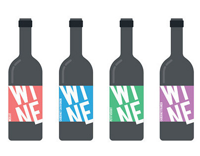 "Wine" Şarap Etiketi