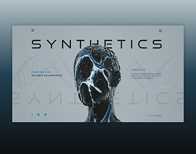 Synthetics | Web UI Landing Page Design