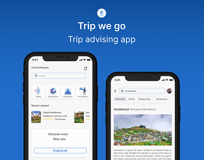 Trip advising app, UX UI