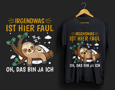 Lazy Sloth T-shirt Design
