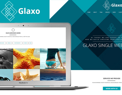 Glaxo – One Page PSD Template