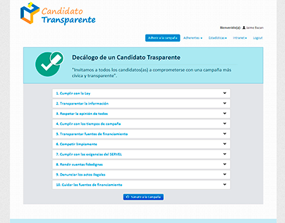 Sitio web & Logo Candidato Transparente