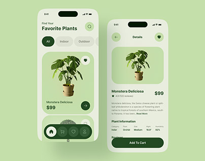 Plant Shop - Mobile App Design