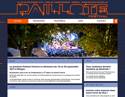 Paillote Festival Website