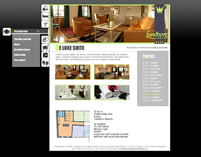 Hotel Rezidence Lundborg (webdesign)