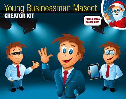 Young Business Man Mascot Creator Kit