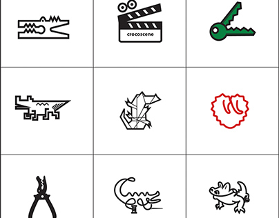 Croco icons and signs