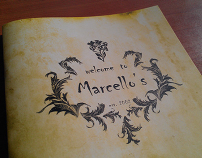 Restaurant Logo and Menu "Marcello's"